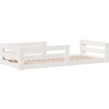 vidaXL Posteljni okvir brez vzmetnice bel 90x200 cm trdna borovina | Shoptok.si