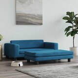  Krevet za pse s produžetkom plavi 100 x 50 x 30 cm baršunasti | shoptok.hr