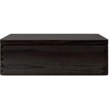 vidaXL Drvena kutija poklopcem ručkama crna 40x30x13 cm puno drvo bor cijene