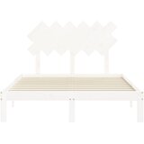  Okvir kreveta bez madraca bijeli 120 x 200 cm masivna borovina | shoptok.hr