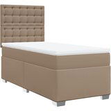 vidaXL Krevet s oprugama i madrac cappuccino 90x190 cm od umjetne kože | shoptok.hr
