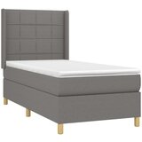  Box spring postelja z vzmetnico temno siva 90x200 cm blago, (20789973) | Shoptok.si