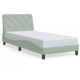  Okvir kreveta bez madraca svjetlosivi 90x200 cm baršunasti | shoptok.hr