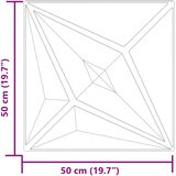 vidaXL Stenski paneli 24 kosov zeleni 50x50 cm XPS 6 m² zvezda | Shoptok.si
