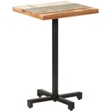 Bistro stol četvrtasti 50 x 50 x 75 cm masivno obnovljeno drvo | shoptok.hr