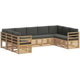  Sekcijska garnitura 9 pcs Bijela i antracit 304 x 185,5 x 73 cm | shoptok.hr