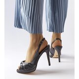 Gemre Dark Grey High Heel Sandals Crispina | ePonuda.com