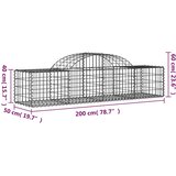  Lučne gabionske košare 30 kom 200x50x40/60 cm pocinčano željezo | shoptok.hr
