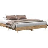 Maison Chic Posteljni okvir - Dvoposteljna postelja - Zakonska postelja brez vzmetnice artisian hrast 200x200 cm-J3508, (21760950) | Shoptok.si