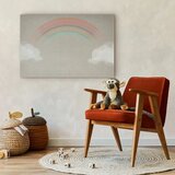  Slika - Rainy June - Colorful Rainbow Emerging from Clouds on a Bright Background 120x80 Akustična | shoptok.hr