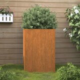 vidaXL Cvetlično korito sivo 52x48x75 cm vremensko odporno jeklo | Shoptok.si