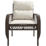  4-dijelni set vrtnih sofa od poliratana s jastucima smeđi | shoptok.hr