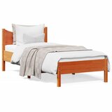 Maison Chic Posteljni okvir - Enojna postelja - Postelja za odrasle brez vzmetnice voščeno rjav 90x200 cm borovina-J8205, (21771242) | Shoptok.si
