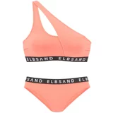 Elbsand Bikini pastelno oranžna / črna