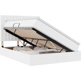  Krevet s od storage Čista bijela 140 x 190 cm Lažna koža | shoptok.hr