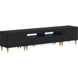  3-dijelni LED TV kabinet Crna Konstruirano drvo | shoptok.hr