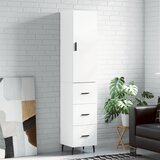 vidaXL Visoka omara bela 34,5x34x180 cm inženirski les | Shoptok.si