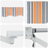  Električni zložljiv senčnik Modra in Oranžna 4,5 × 3 m, (5000204933) | Shoptok.si