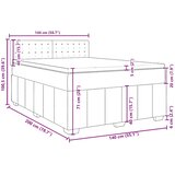  Krevet s oprugama i madracem tamnosivi 140x190 cm od tkanine | shoptok.hr