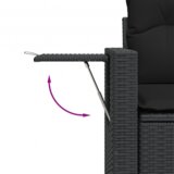 vidaXL set vrtne sofe od 14 dijelova s jastučićima crni poli ratan akacija | shoptok.hr