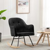Furnova Gugalni stol črn žamet, (21925666) | Shoptok.si