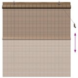 vidaXL Zavjese i sjenila sa zavjesama Smeđa 150 x 160 cm bambus | shoptok.hr