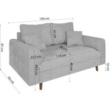 Ropez Svetlo siva sedežna garnitura 150 cm Ariella – | Shoptok.si