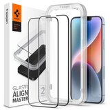 Spigen ALM Kaljeno Steklo FC za iPhone 13/13 Pro/14 - Črna, 2 Kos, (22002187) | Shoptok.si