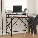  Stol s policom Smeđi hrast 100 x 50 x 86,5 cm Konstruirano drvo | shoptok.hr