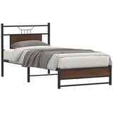 Okvir kreveta bez madraca smeđa boja hrasta 90x190 cm drveni | shoptok.hr