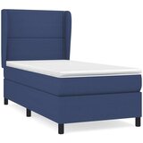  Krevet s oprugama i madracem plavi 90 x 200 cm od tkanine | shoptok.hr