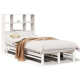 vidaXL Knjižna postelja brez vzmetnice bela 90x190 cm trden les | Shoptok.si
