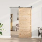  Klizna vrata Prirodna 80 x 208 cm Masivna borovina | Eponuda.com