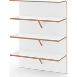 TOJO Prislonski regal, širina 620 mm, velik, bele barve | Shoptok.si