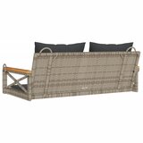  Klupa za ljuljanje s jastucima siva 109x62x40 cm od poliratana | Eponuda.ba