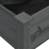  Povišena vrtna gredica s oblogom siva 240x120x25 cm od jelovine | shoptok.hr