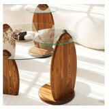 Hanah home surf - chesnut, transparent chesnuttransparent side table | ePonuda.com