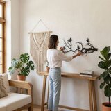 Wallxpert metalni zidni ukras 5379, grana drveta sa pticama, 75 x 30 cm, crni | Eponuda.com