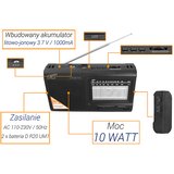 Ltc Wilga 2016 prijenosni radio FM/MW/SW, USB, SD, 10 W, ugrađena baterija 1000 mAh – crni | shoptok.hr