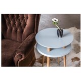 Ragaba Tamno sivi stolić za kavu s prirodnim UFO nogama, Ø 70 cm | shoptok.hr