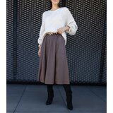 Gemre Brown long skirt decorated with an animal motif belt Hanie | Shoptok.si