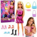 Anlily modna lutka u ružičastoj haljini s torbicama, cipelama i dodacima | shoptok.hr