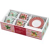 Tognana Set od 4 šoljice za kafu New Milk&C Xmas Brush, 10 cl, Sa tacnama, Šareni Cene
