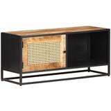 In TV ormarić 90x30x40 cm od grubog drva manga i prirodne trske | shoptok.hr