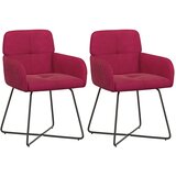 vidaXL Jedilni stoli 2 pcs Žamet Vinorodna rdeča 59 x 56,5 x 86 cm, (5000296603) | Shoptok.si