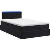 od pjene s madracem i LED-om Crna 120 x 190 cm Baršun | shoptok.hr