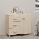 vidaXL komoda medeno rjava 90x40x80 cm trdna borovina Cene