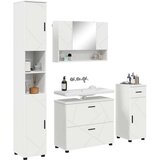 vidaXL Set namještaja za kupaonicu Zidne 4 pcs Bijelo 30 x 35 x 192 cm | shoptok.hr