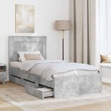  Okvir za krevet s ladicama Betonski sivi 90 x 200 cm - Beton siva 90 x 200 cm | shoptok.hr