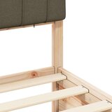  Krevetni okvir s tapiciranim uzglavljem Sivo-smeđa 135 x 190 cm | shoptok.hr